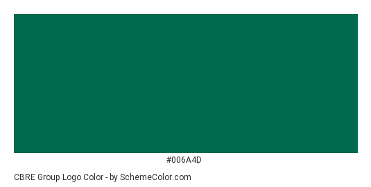 CBRE Group Logo - Color scheme palette thumbnail - #006a4d 