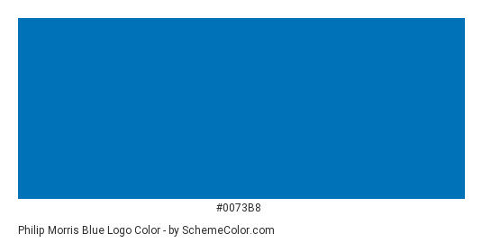 Philip Morris Blue Logo - Color scheme palette thumbnail - #0073b8 