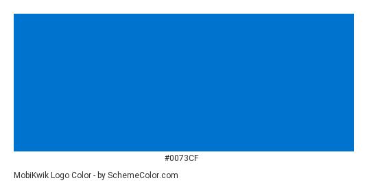 MobiKwik Logo - Color scheme palette thumbnail - #0073cf 