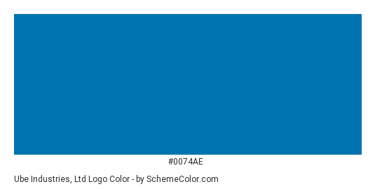 Ube Industries, Ltd Logo - Color scheme palette thumbnail - #0074ae 