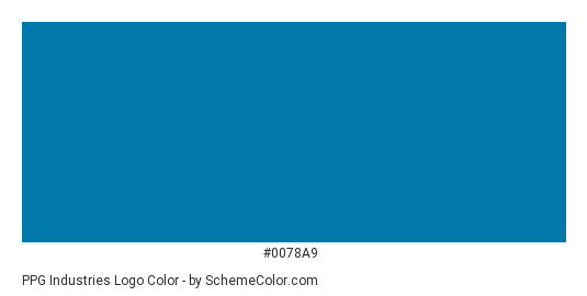 PPG Industries Logo - Color scheme palette thumbnail - #0078a9 