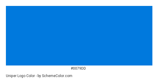 Uniper Logo - Color scheme palette thumbnail - #0079dd 