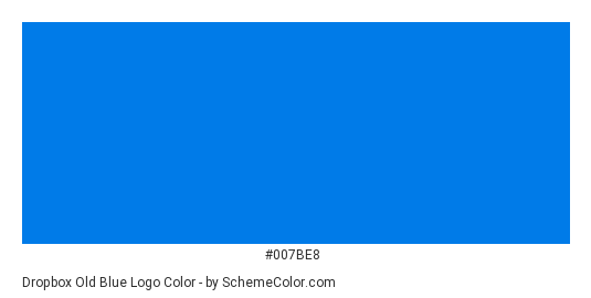 Dropbox Old Blue Logo - Color scheme palette thumbnail - #007be8 