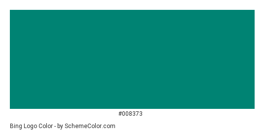 Bing Logo - Color scheme palette thumbnail - #008373 