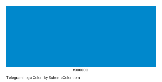 Telegram Logo - Color scheme palette thumbnail - #0088cc 