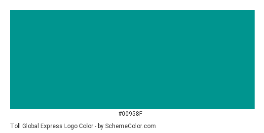 Toll Global Express Logo - Color scheme palette thumbnail - #00958f 