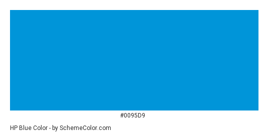 HP Blue - Color scheme palette thumbnail - #0095d9 