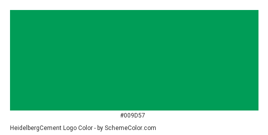 HeidelbergCement Logo - Color scheme palette thumbnail - #009d57 
