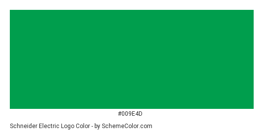Schneider Electric Logo - Color scheme palette thumbnail - #009e4d 