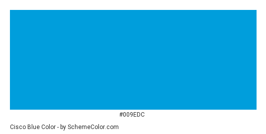 Cisco Blue - Color scheme palette thumbnail - #009edc 
