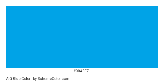 AIG Blue - Color scheme palette thumbnail - #00a3e7 