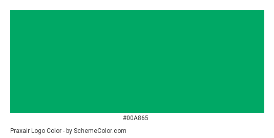 Praxair Logo - Color scheme palette thumbnail - #00a865 