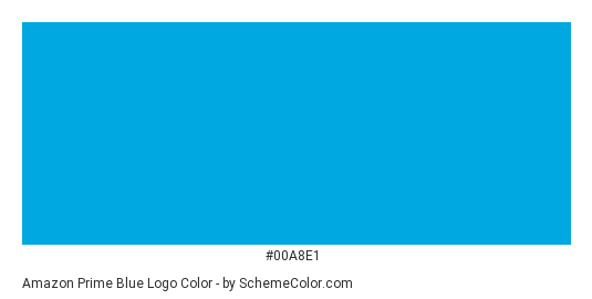 Amazon Prime Blue Logo - Color scheme palette thumbnail - #00a8e1 
