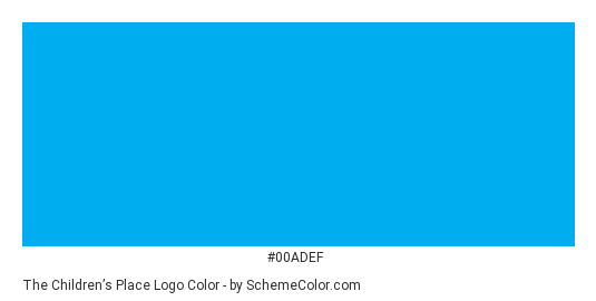 The Children’s Place Logo - Color scheme palette thumbnail - #00adef 