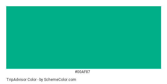 TripAdvisor - Color scheme palette thumbnail - #00af87 