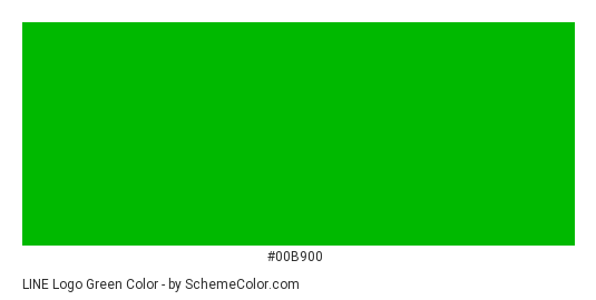 LINE Logo Green - Color scheme palette thumbnail - #00b900 