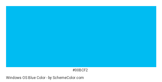 Windows OS Blue - Color scheme palette thumbnail - #00bcf2 