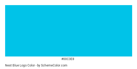 Nest Blue Logo - Color scheme palette thumbnail - #00c3e8 