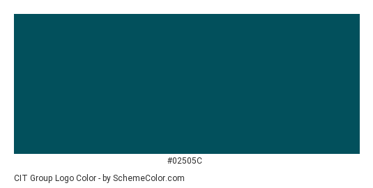 CIT Group Logo - Color scheme palette thumbnail - #02505c 