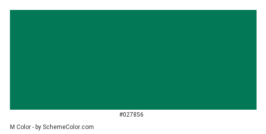 M&T Bank Logo - Color scheme palette thumbnail - #027856 