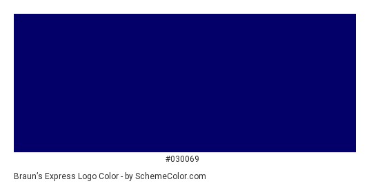 Braun’s Express logo - Color scheme palette thumbnail - #030069 