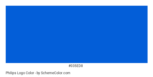Philips Logo - Color scheme palette thumbnail - #035ed8 