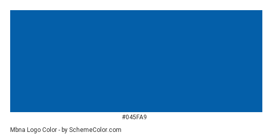 mbna Logo - Color scheme palette thumbnail - #045fa9 