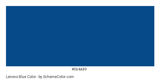 Lenovo Blue - Color scheme palette thumbnail - #064a89 