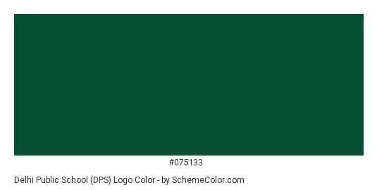 Delhi Public School (DPS) Logo - Color scheme palette thumbnail - #075133 