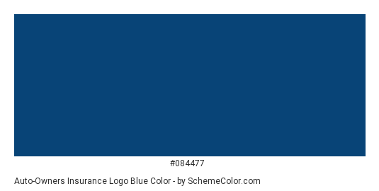 Auto-Owners Insurance Logo Blue - Color scheme palette thumbnail - #084477 