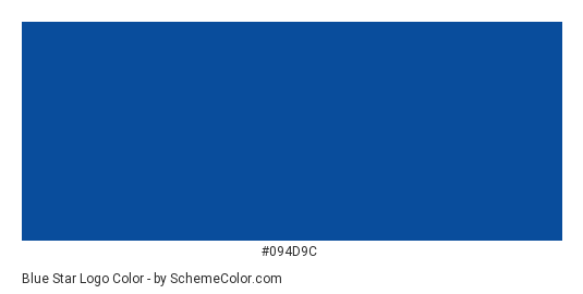 Blue Star Logo - Color scheme palette thumbnail - #094d9c 