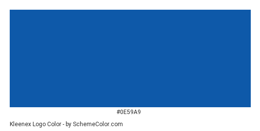 Kleenex Logo - Color scheme palette thumbnail - #0e59a9 