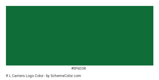 R+L Carriers Logo - Color scheme palette thumbnail - #0f6d38 