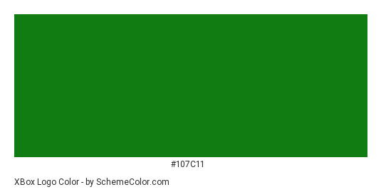 xBox Logo - Color scheme palette thumbnail - #107c11 