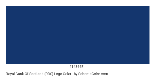 Royal Bank of Scotland (RBS) Logo - Color scheme palette thumbnail - #14366e 