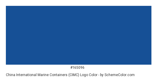 China International Marine Containers (CIMC) Logo - Color scheme palette thumbnail - #165096 