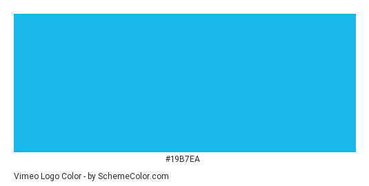 Vimeo Logo - Color scheme palette thumbnail - #19b7ea 