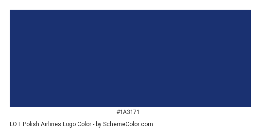 LOT Polish Airlines Logo - Color scheme palette thumbnail - #1a3171 