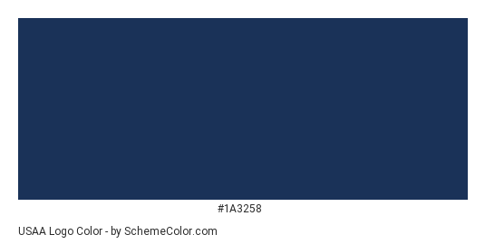 USAA Logo - Color scheme palette thumbnail - #1a3258 