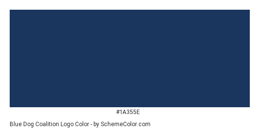 Blue Dog Coalition Logo - Color scheme palette thumbnail - #1a355e 