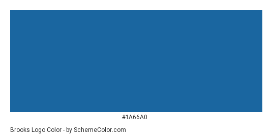 Brooks Logo - Color scheme palette thumbnail - #1a66a0 