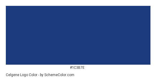 Celgene Logo - Color scheme palette thumbnail - #1c3b7e 