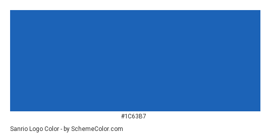 Sanrio Logo - Color scheme palette thumbnail - #1c63b7 