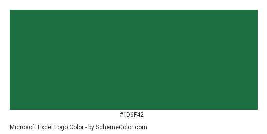 Microsoft Excel logo - Color scheme palette thumbnail - #1d6f42 