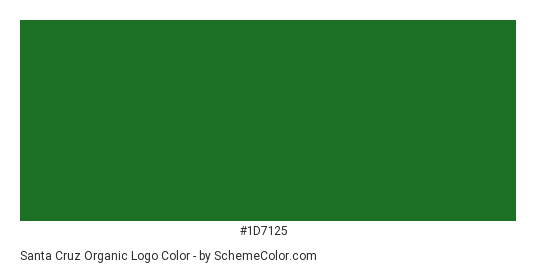Santa Cruz Organic Logo - Color scheme palette thumbnail - #1d7125 