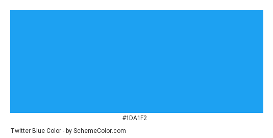 Twitter Blue - Color scheme palette thumbnail - #1da1f2 