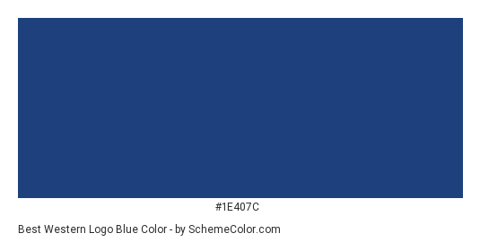 Best Western Logo Blue - Color scheme palette thumbnail - #1e407c 