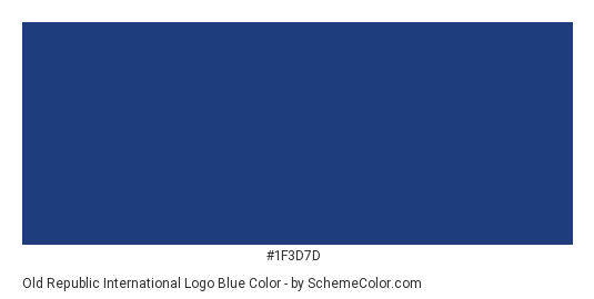 Old Republic International Logo Blue - Color scheme palette thumbnail - #1f3d7d 