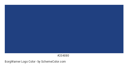 BorgWarner Logo - Color scheme palette thumbnail - #204080 