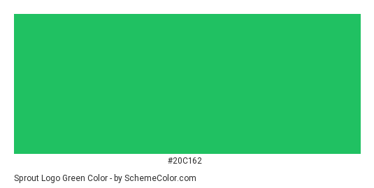 Sprout Logo Green - Color scheme palette thumbnail - #20c162 
